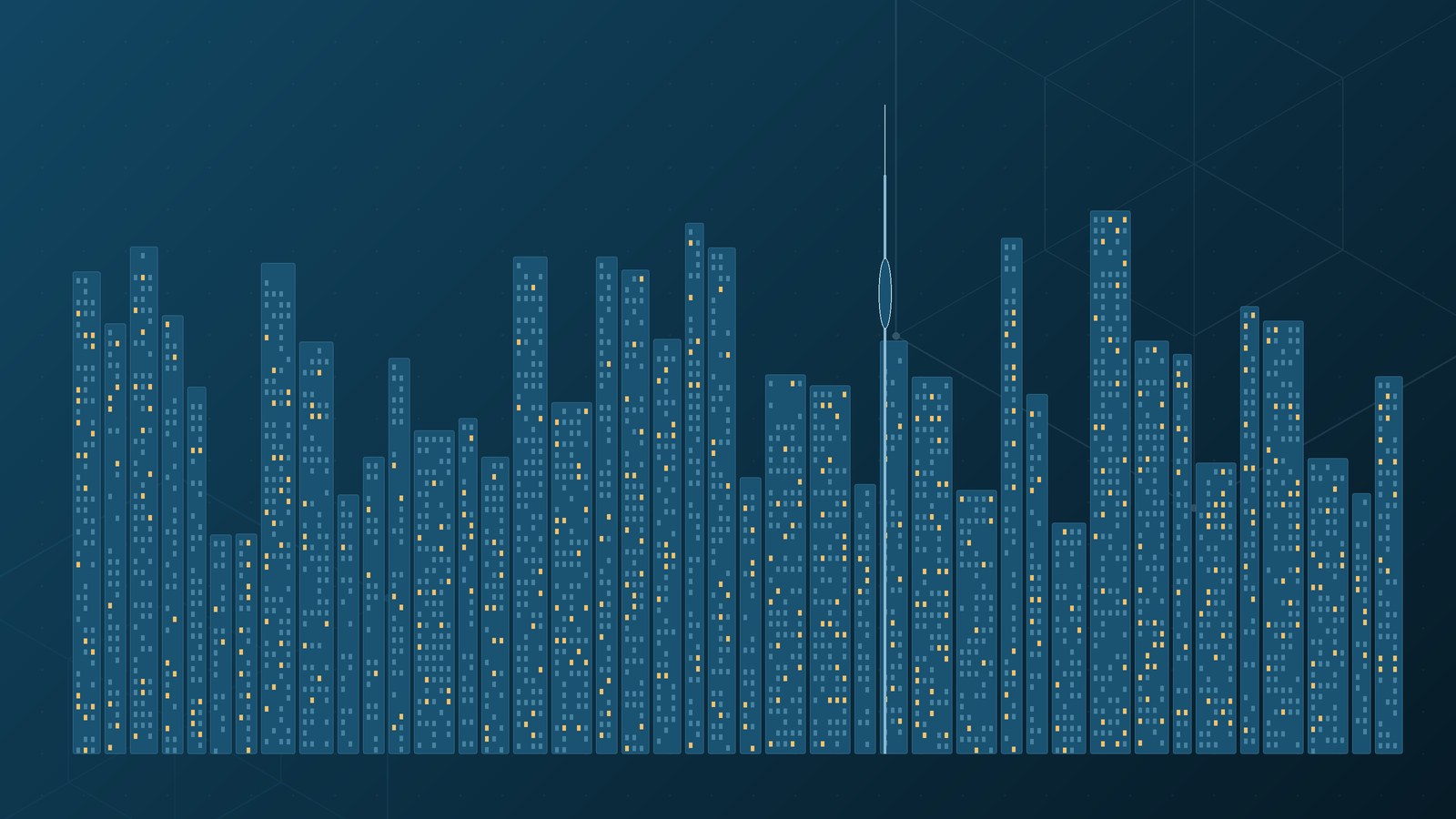 Toronto business-district skyline at dusk, representing Sheikh Market Hub's Ontario base.